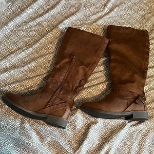 Just Fab Tall Riding Style Boots - Size 8 - Color: Brown